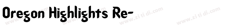 Oregon Highlights Re字体转换